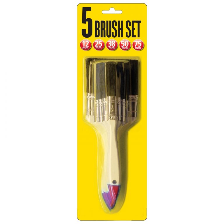 Uni Pro 5 Piece Paint Brush Set Rissamelt